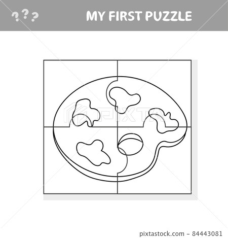Jigsaw puzzle, education game for children, Art palette 84443081