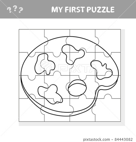 Jigsaw puzzle, education game for children, Art palette Jigsaw puzzle, education game for children, Art palette 84443082
