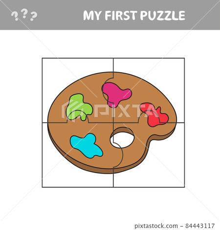 Jigsaw puzzle, education game for children, Art palette 84443117