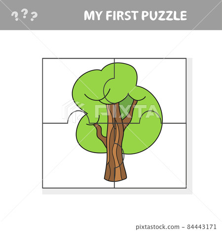 Puzzle Tree Design - Puzzle Tree Illustration for kids Puzzle Tree Design - Puzzle Tree Illustration for kids 84443171