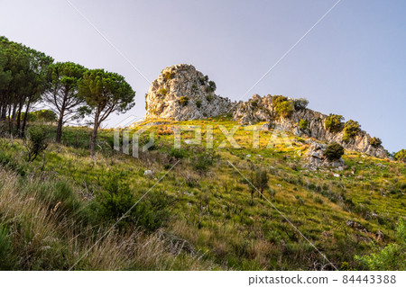 Typical sicilian landscape in the Nebrodi park near the Catafurco waterfalls Typical sicilian landscape in the Nebrodi park near the Catafurco waterfalls 84443388