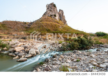 The area of 'pietra perciata' - rock with holes - near the mining area in Riesi 84443430