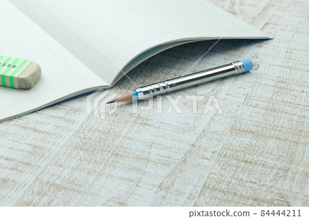 Study notebook and pencil extender study image Study notebook and pencil extender study image 84444211