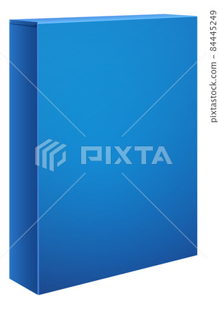 Packaging box mockup. Blue laundry powder detergent paper package Packaging box mockup. Blue laundry powder detergent paper package 84445249