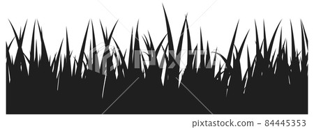Grass seamless border. Natural pattern of blade leaves Grass seamless border. Natural pattern of blade leaves 84445353