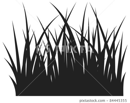 Grass patch silhouette. Natural field plant icon 84445355