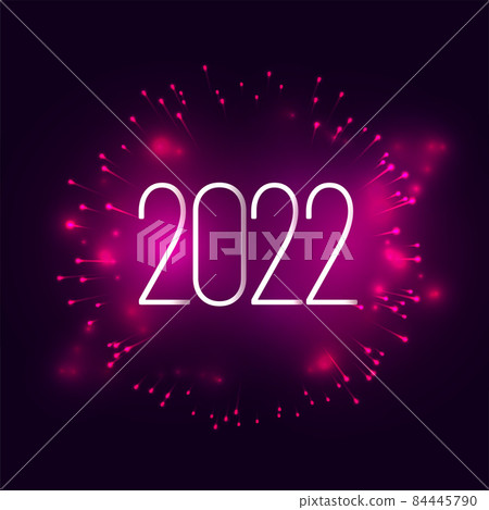 2022 new year shiny purple pink greeting card design 84445790