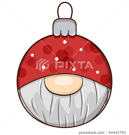 Cute christmas tree ball character. Vector illustration. Cute christmas tree ball character. Vector illustration. 84445791