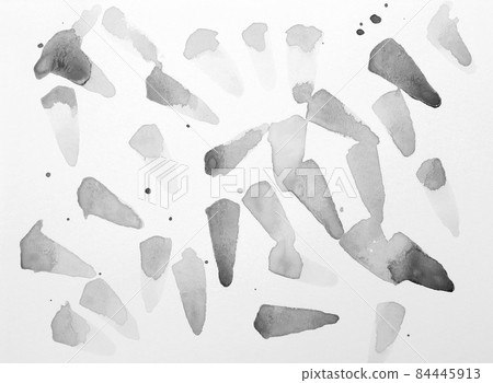 Abstract watercolor on paper texture as background. In black and white toned. 84445913