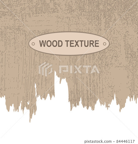 The background is wooden, the wall with a broken edge. Vector. The background is wooden, the wall with a broken edge. Vector. 84446117