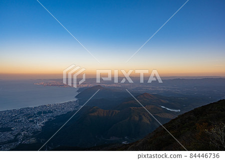 View from the summit of Mt. Tsurumi --Sea side-- Evening view View from the summit of Mt. Tsurumi --Sea side-- Evening view 84446736