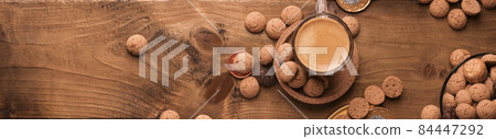 Dutch holiday Sinterklaas. kruidnoten cookies sweets, chocolate . Children party Saint Nicholas day 84447292