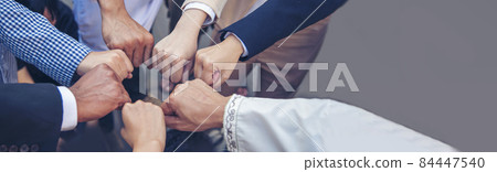 Banner Diverse multiethnic Partners hands together teamwork group of multi racial people meeting join hands togetherness. Panorama Diversity people hands join empower partner team volunteer community Banner Diverse multiethnic Partners hands together teamwork group of multi racial people meeting join hands togetherness. Panorama Diversity people hands join empower partner team volunteer community 84447540