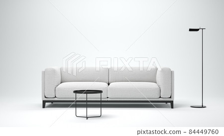 Minimalist Interior of modern living room 3D rendering 84449760