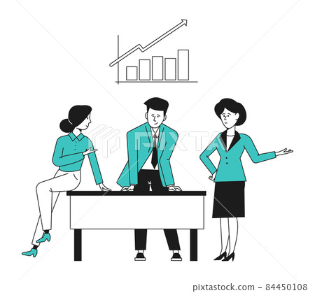 Team meeting concept. People discussing business analysis Team meeting concept. People discussing business analysis 84450108