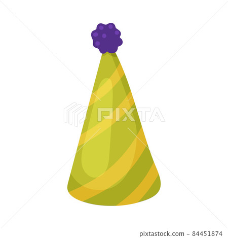 Cone Birthday Cap or Hat as Party Photo Booth Prop Vector Illustration 84451874