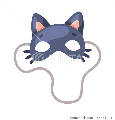 Cat Snout Mask as Party Birthday Photo Booth Prop Vector Illustration Cat Snout Mask as Party Birthday Photo Booth Prop Vector Illustration 84451924