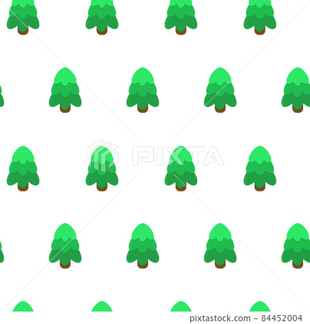 A cute cartoon fir tree seamless pattern art A cute cartoon fir tree seamless pattern art 84452004
