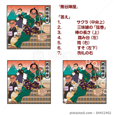 Kumagai Jinya, Kabuki, Spot the Difference, Color 84452402