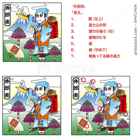 Uiro Uri, Kabuki, Spot the Difference, Color 84452404