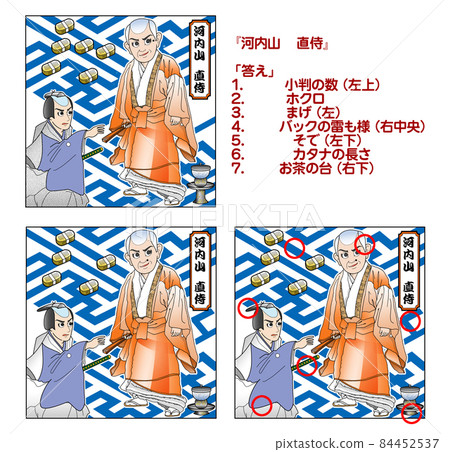 Kawachiyama, Nao Samurai, Kabuki, Spot the Difference, Color 84452537