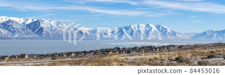 Beautiful scenery at Saratoga Springs in Utah with Mount Timpanogos view 84453016