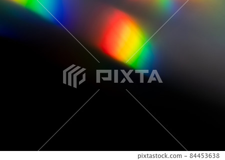 colorful rainbow crystal light leaks on black background 84453638