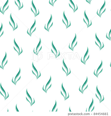 Seamless pattern seaweed on white background. Marine flora templates for fabric. Seamless pattern seaweed on white background. Marine flora templates for fabric. 84454881