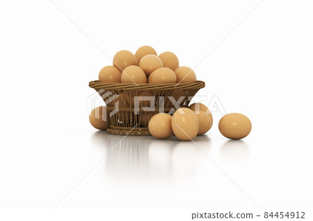 籃子里新鮮美味的有機雞蛋 籃子里新鮮美味的有機雞蛋 84454912