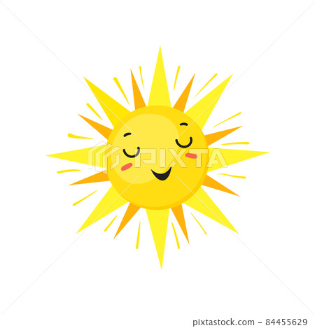 Happy Sun. Sunny heat break illustration, vector design Happy Sun. Sunny heat break illustration, vector design 84455629