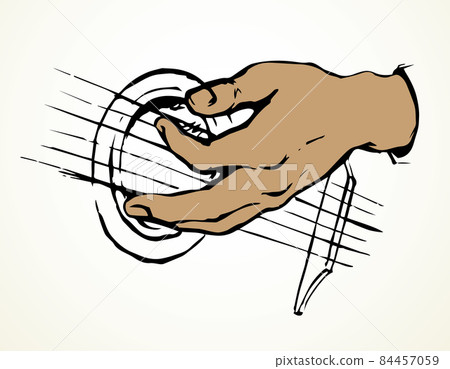 Man playing on guitar. Vector drawing Man playing on guitar. Vector drawing 84457059