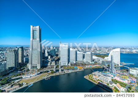 Yokohama cityscape of Japan with a view of Minatomirai and the cityscape of Yokohama 84457093