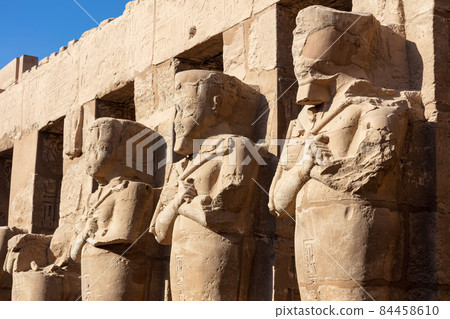 Mysterious engraved figures on the Karnak temple wall. 84458610