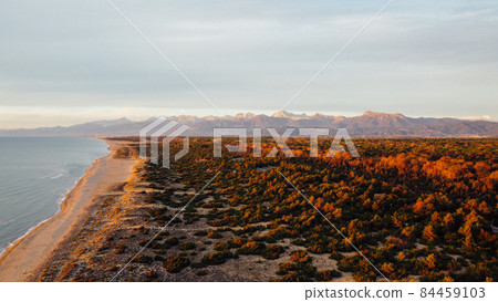 Beautiful landscape of the coastline in Tuscany, Italy. 84459103