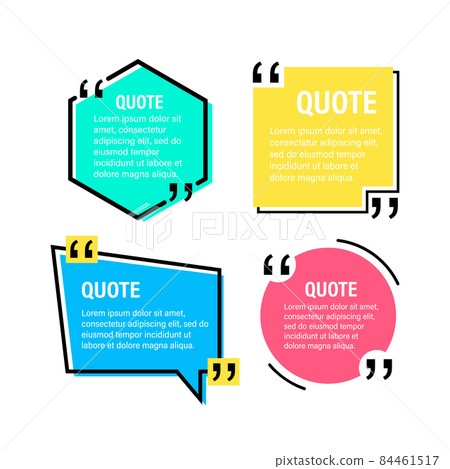 Chat talk bubble icon logo vector. Message icon. Quote on white background. Vector background. Frame template. 84461517