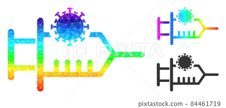 Vector Polygonal Virus Inoculation Icon with Spectrum Gradient Vector Polygonal Virus Inoculation Icon with Spectrum Gradient 84461719