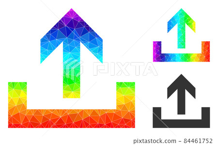 Vector Lowpoly Upload Icon with Rainbow Gradient Vector Lowpoly Upload Icon with Rainbow Gradient 84461752