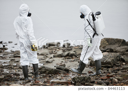 People at Environment Disaster Site 84463113