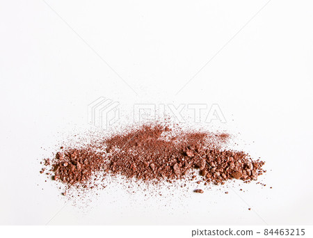 Sample of dry shiny highlighter particles scattered on a white background Sample of dry shiny highlighter particles scattered on a white background 84463215