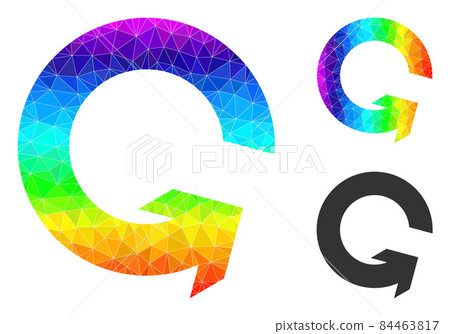 Vector Triangle Filled Rotate Ccw Icon with Spectral Colored Gradient Vector Triangle Filled Rotate Ccw Icon with Spectral Colored Gradient 84463817