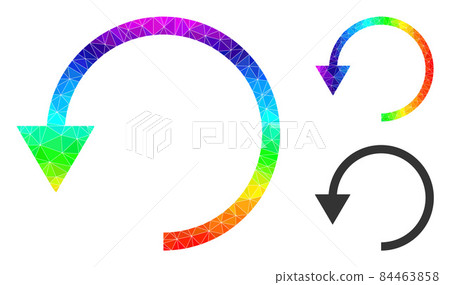 Vector Triangle Filled Rotate Ccw Icon with Rainbow Gradient Vector Triangle Filled Rotate Ccw Icon with Rainbow Gradient 84463858