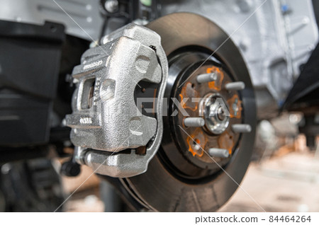 new car brake for shallow depth of field 84464264