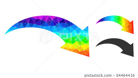 Vector Triangle Filled Redo Icon with Spectral Colored Gradient Vector Triangle Filled Redo Icon with Spectral Colored Gradient 84464416