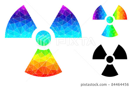 Vector Polygonal Radioactivity Icon with Rainbow Gradient Vector Polygonal Radioactivity Icon with Rainbow Gradient 84464456