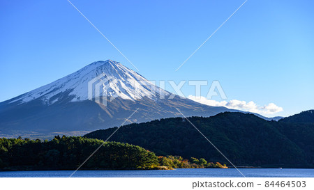 晴朗的天空和富士山/河口湖 晴朗的天空和富士山/河口湖 84464503
