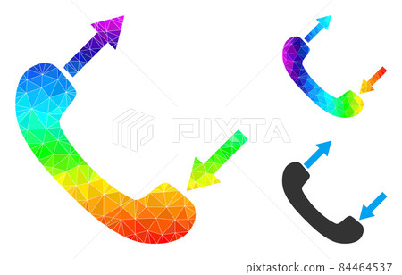 Vector Triangle Filled Phone Talking Icon with... - Stock Illustration ...