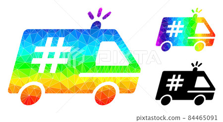 Vector Triangle Filled Jail Police Car Icon... - Stock Illustration ...