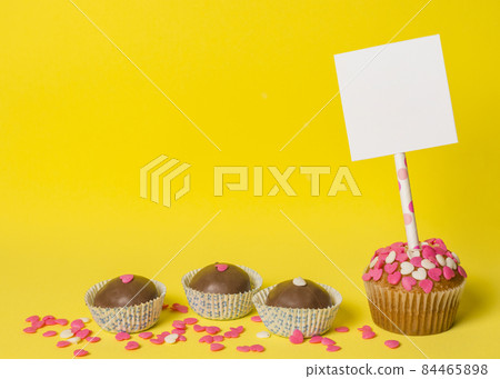 delicious sweet candies cake with paper stick. High quality photo 84465898