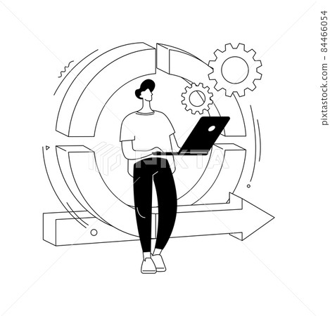 Agile project management abstract concept vector illustration. 84466054