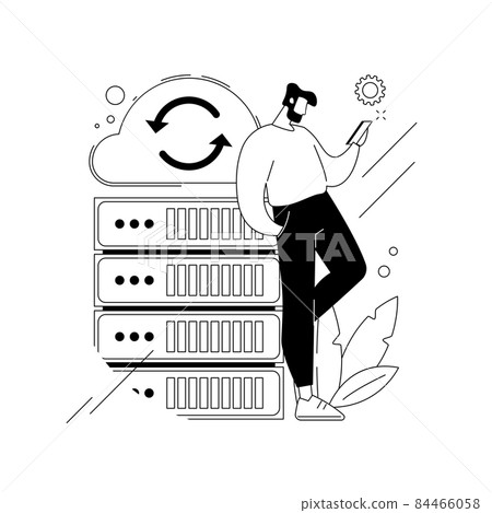 Backup server abstract concept vector illustration. Backup server abstract concept vector illustration. 84466058